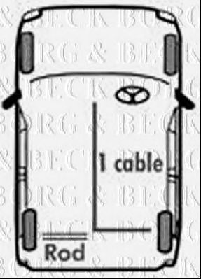 BORG & BECK bkb1140 -  Трос, стояночная тормозная система